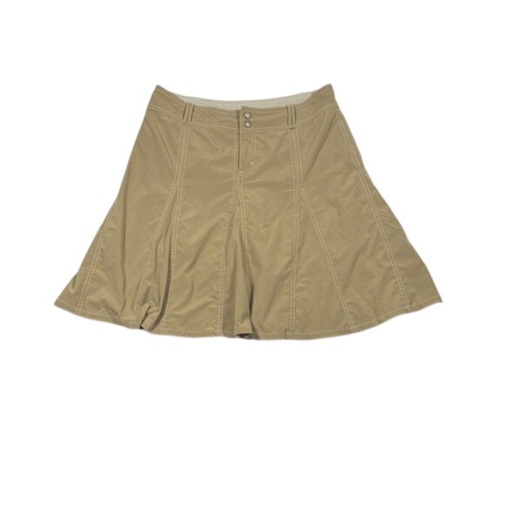 Athleta Women 10 Khaki Tan Flared Skort Hiking Golf Active Mini Skirt 20 Inch